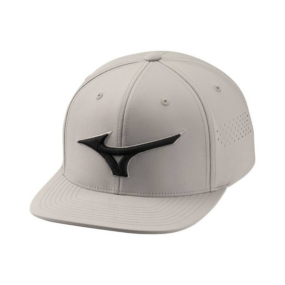 Panske Čiapky Mizuno Tour Flat Snapback Siva Vypredaj MWFA18643